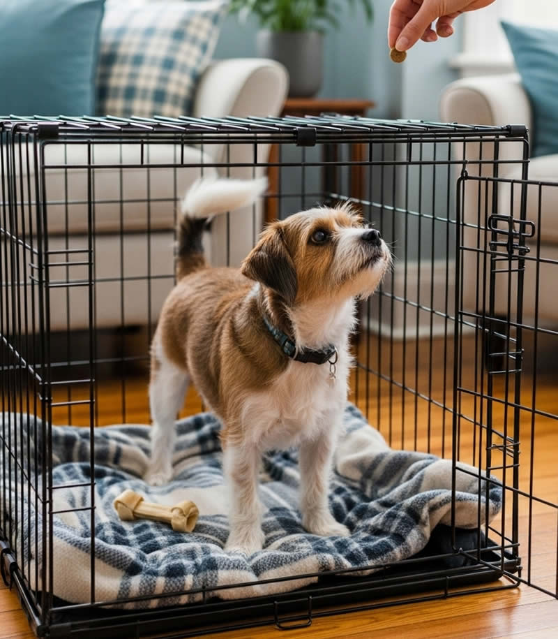 Crate Training from home for future travel
